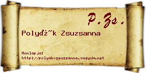 Polyák Zsuzsanna névjegykártya